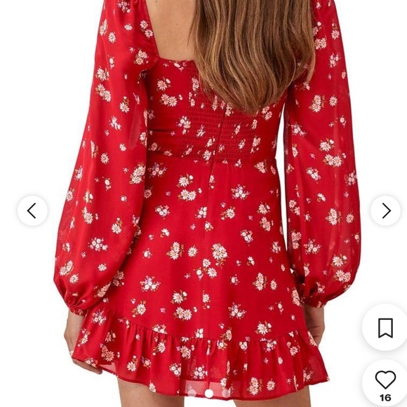 Reformation Cammi Dress (red) - Picture 3 of 9